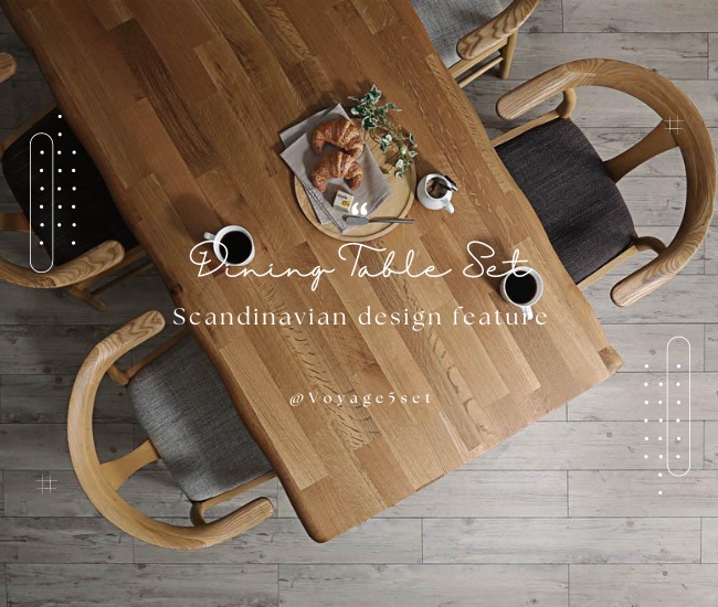 北欧デザインのダイニングテーブル+チェア